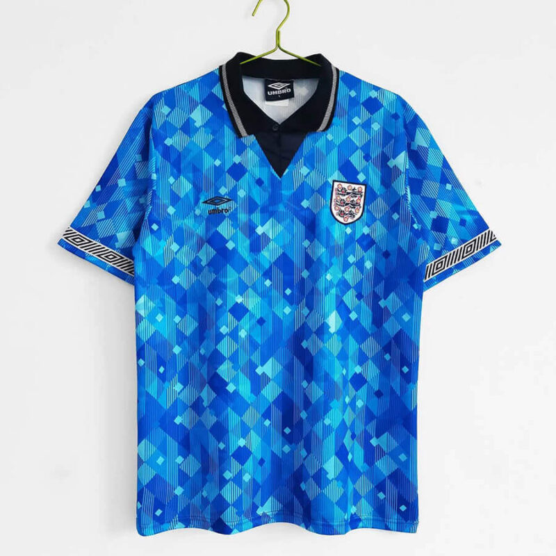 England 1990 World Cup Away Blue Football Kit