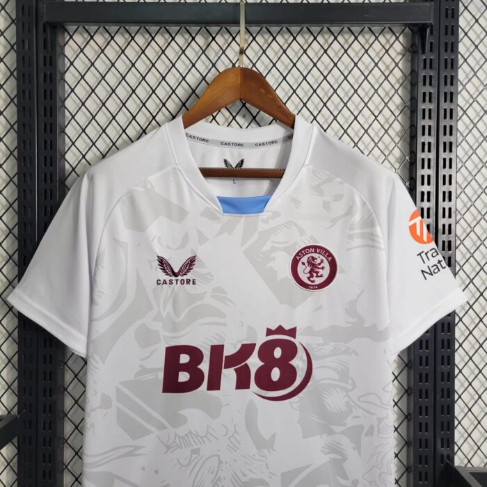 Aston Villa 23-24 Away White Football Kit