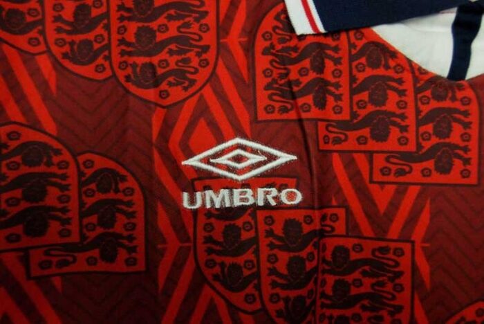 England 1994 World Cup Away Red Football Kit