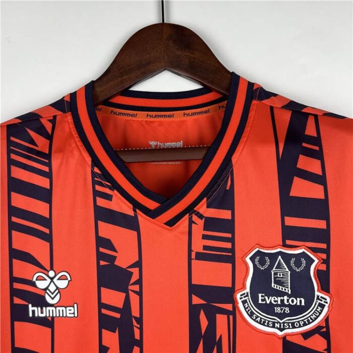 Everton 23-24 Away Orange Football Kit