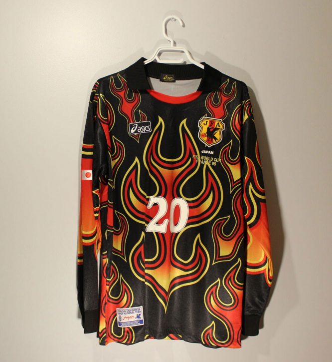 Japan 1998 World Cup GK Black/Red Long Football Kit