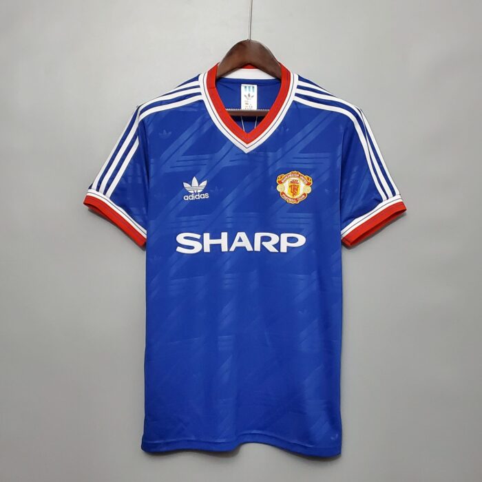 Manchester United 86-88 Away Blue Football Kit