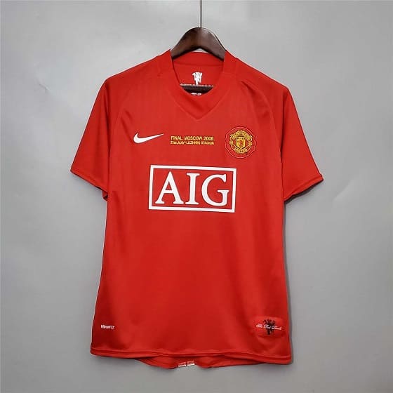 Manchester United 07-08 Home UCL Final Football Kit