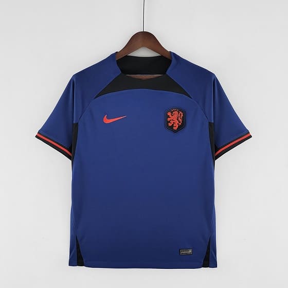 Netherlands 2022 World Cup Away Dark Blue Football Kit