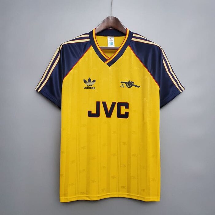 Arsenal 88-89 Away Yellow Football Kit