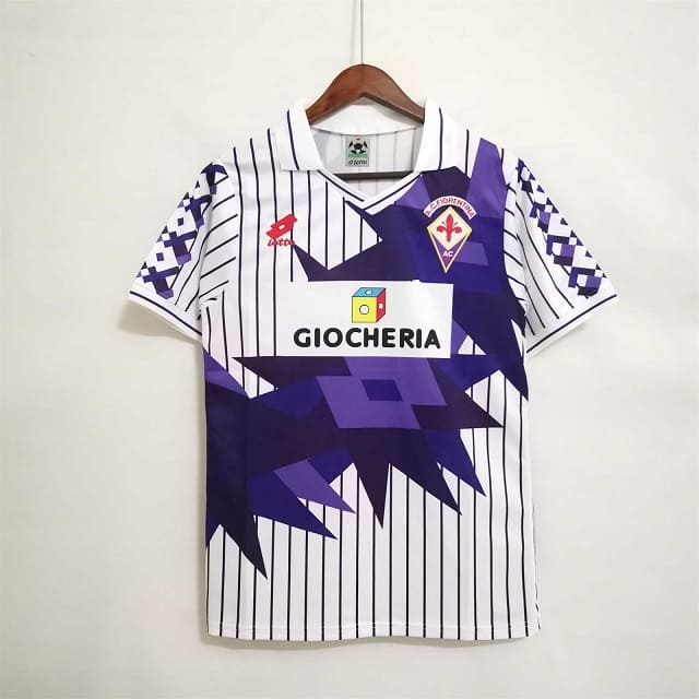 Fiorentina 91-92 Away White Football Kit