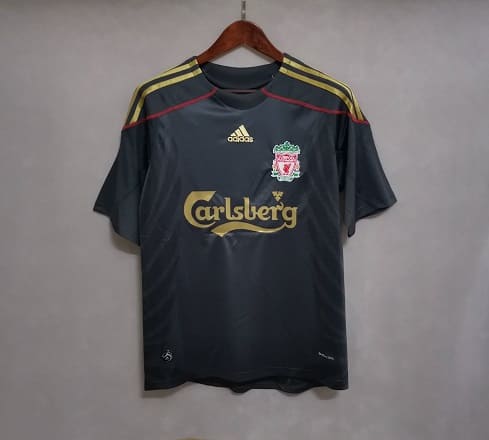 Liverpool 09-10 Away Black Football Kit