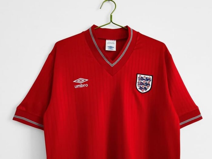 England 84-87 Away Red Football Kit