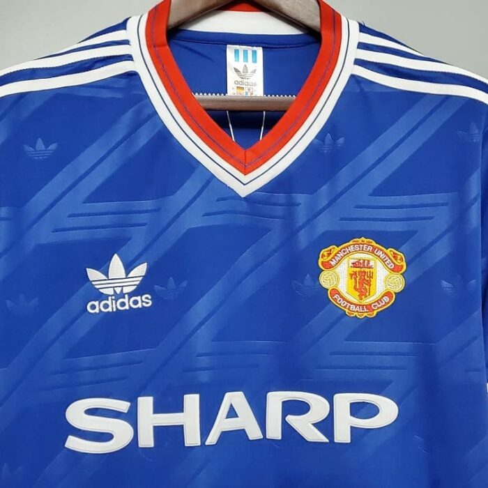 Manchester United 86-88 Away Blue Football Kit