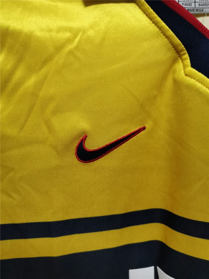 Arsenal 97-98 Away Yellow Football Kit