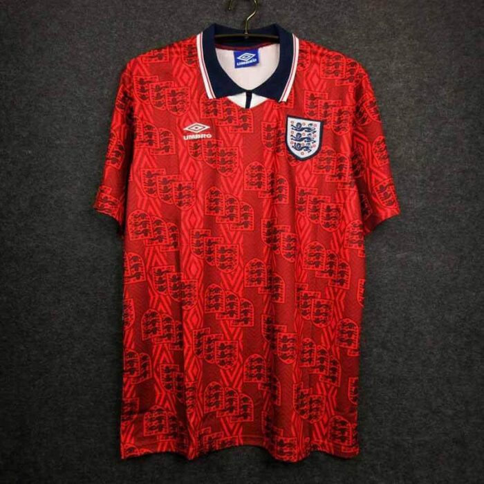 England 1994 World Cup Away Red Football Kit