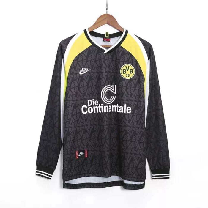 Dortmund 95-96 Away Black Long Football Kit
