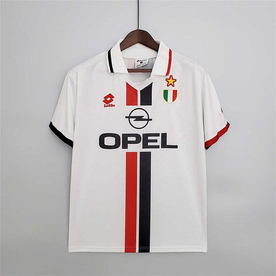 AC Milan 95-97 Away White Football Kit